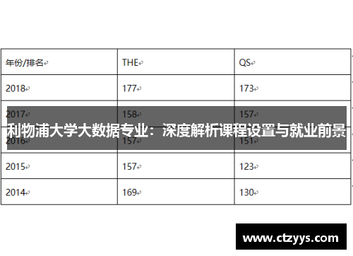 利物浦大学大数据专业：深度解析课程设置与就业前景